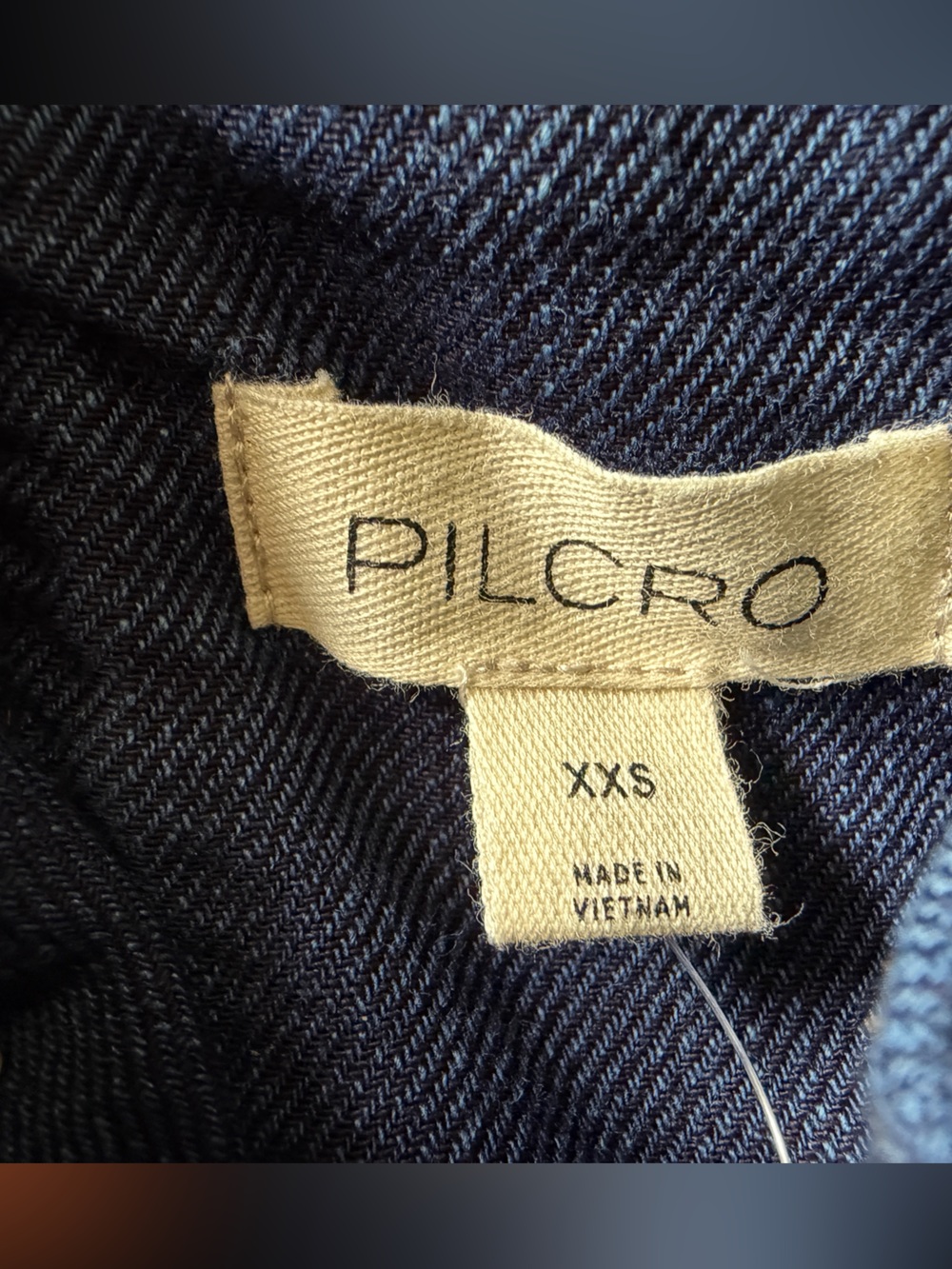 Pilcro Dark Blue Denim Button-Front Tiered Sundress - Picture 5 of 6